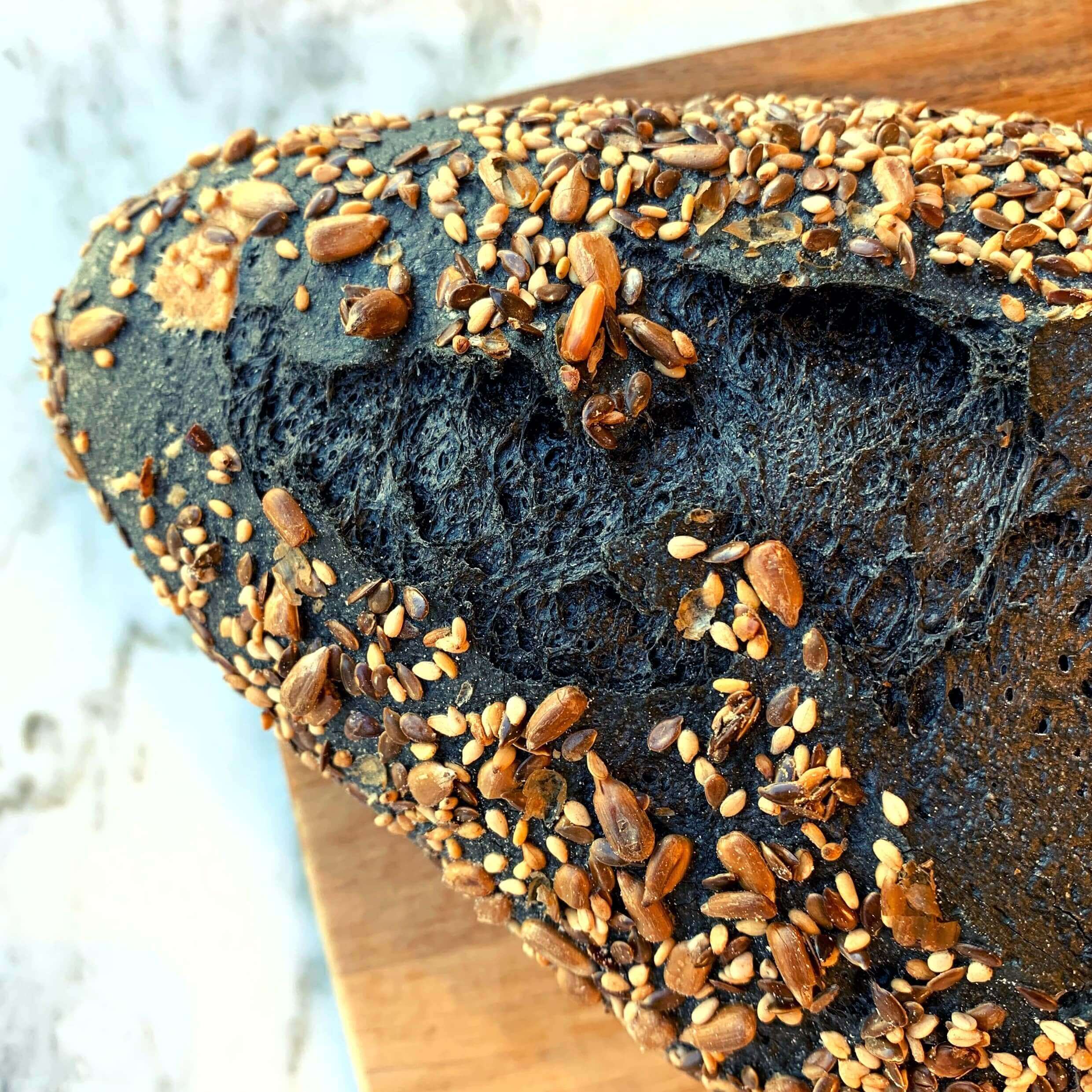 Hogaza de pan carbón