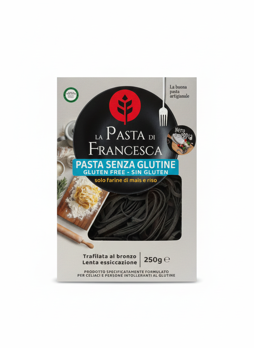 Fettuccine al Nero di Seppia - Pasta sin gluten