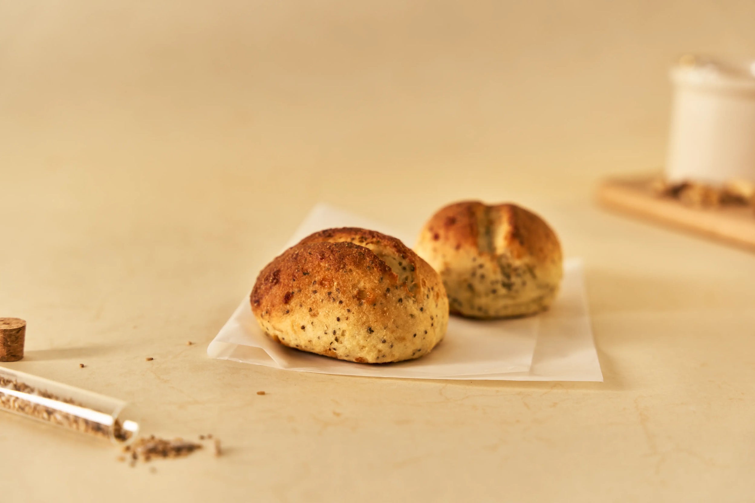 Pan Keto con Queso (2 panecillos)