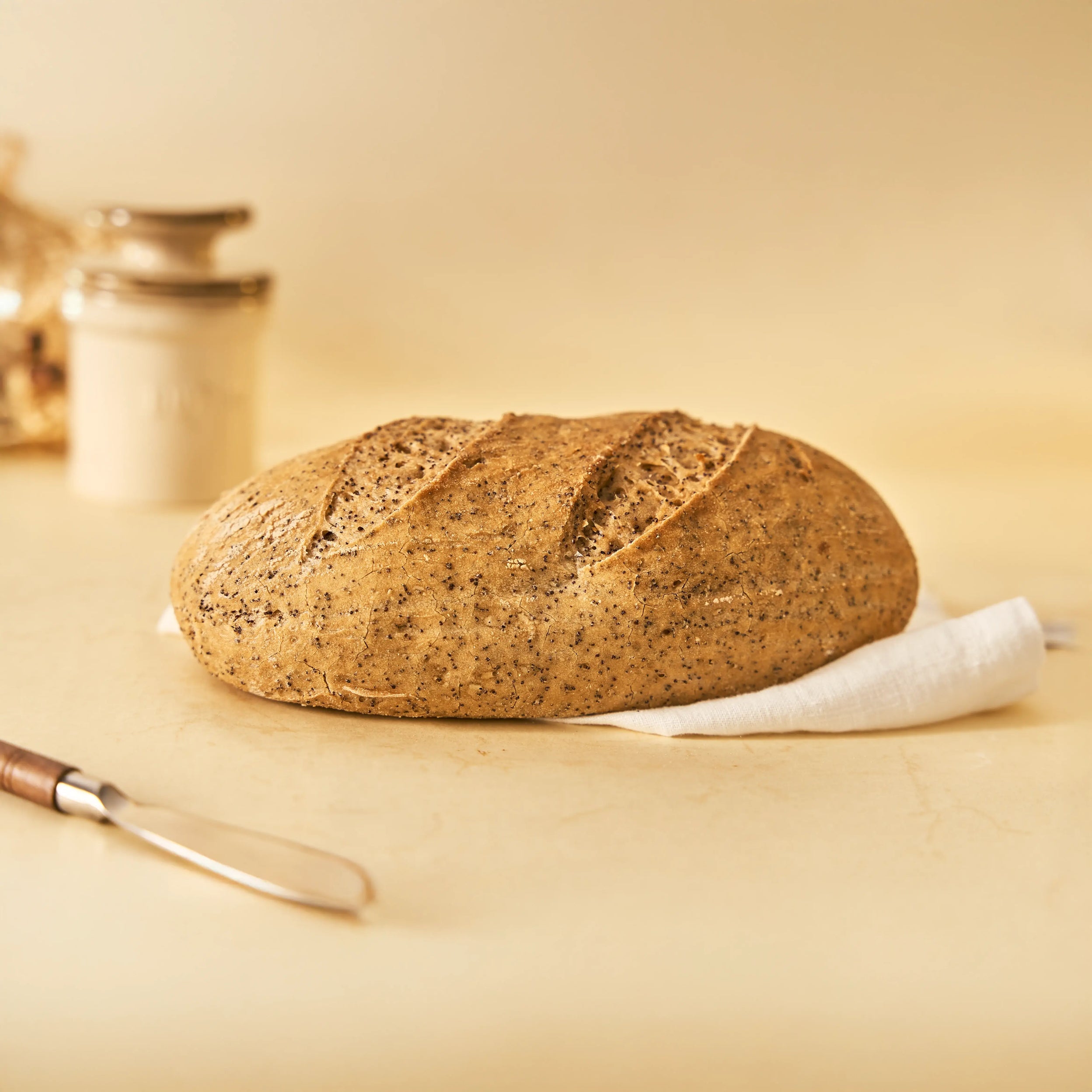 Hogaza de teff con semillas de amapola