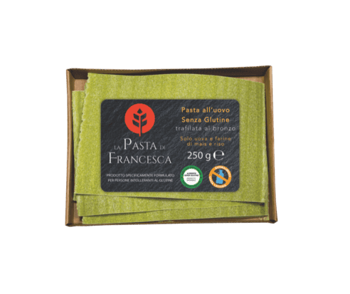 Lasaña verde sin gluten