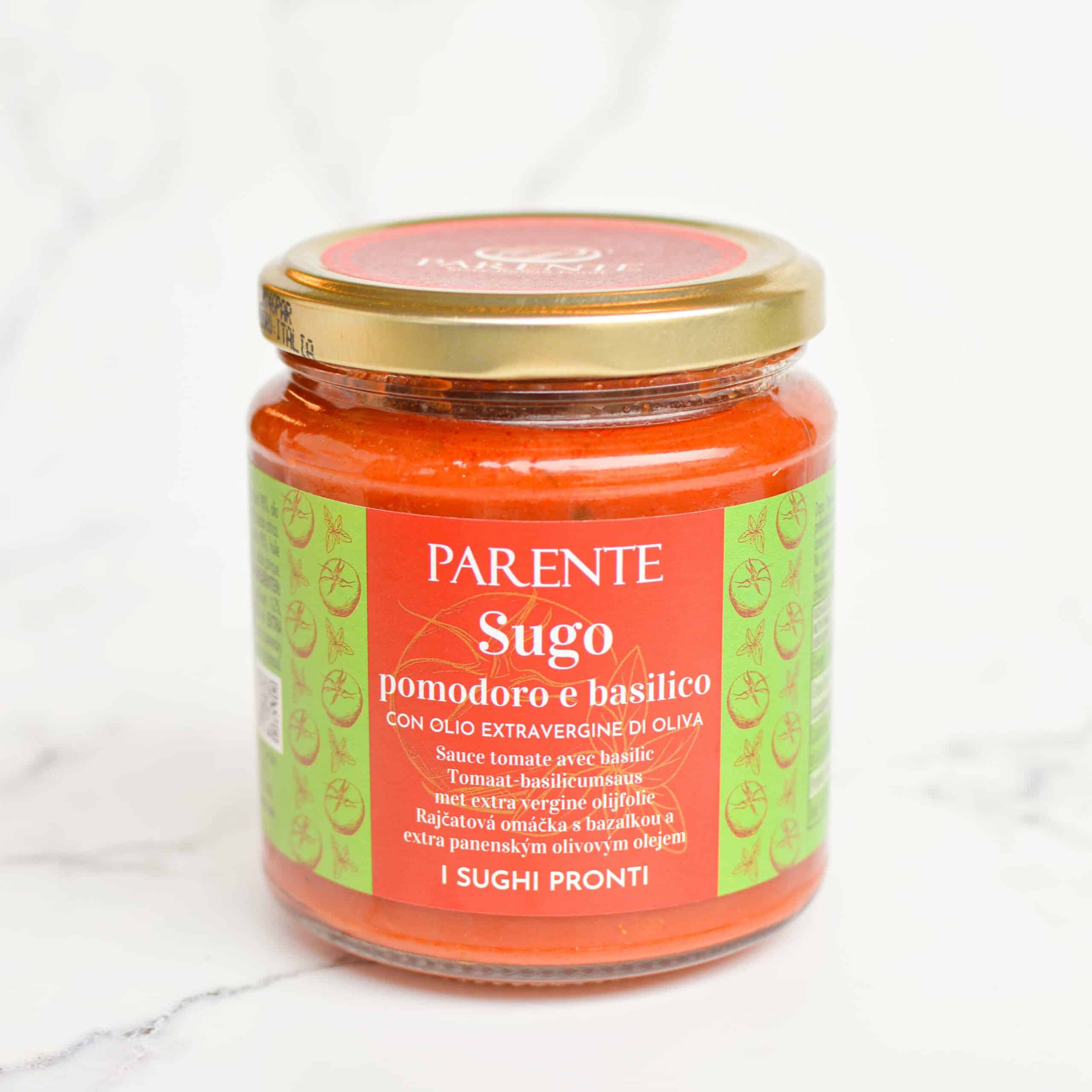 salsa de tomate y albahaca