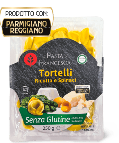Tortellini sin gluten de ricotta y espinacas